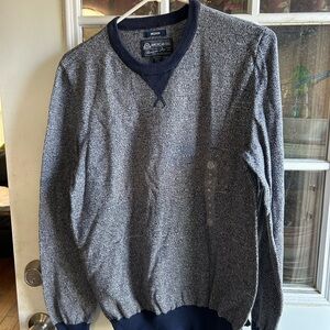 NWT American Rag women’s medium Navy&white w/ navy,Knit Sweater, 100% cotton.